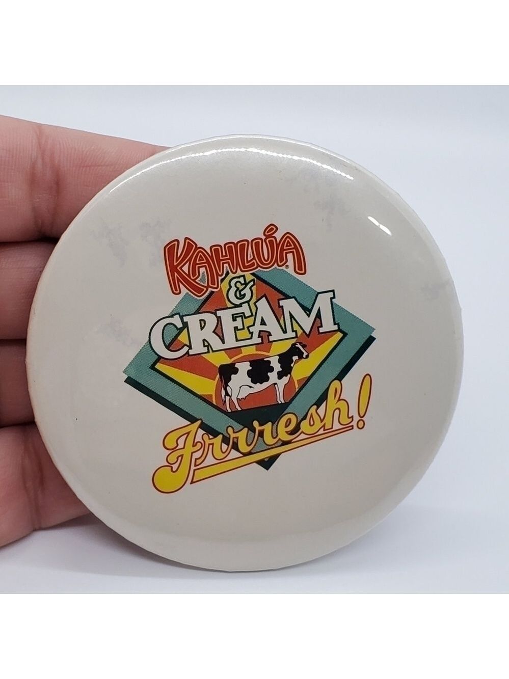 Kahlua & Cream Vintage round button pin collectors